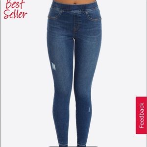 Spanx distressed ankle skinny jeans